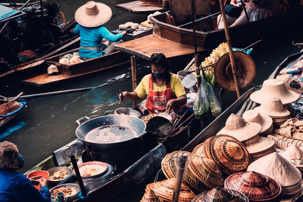 Woman Sitting On Boat